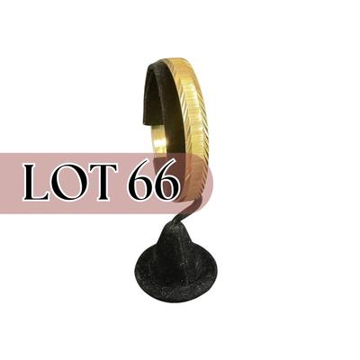 -66- MONET | Vintage Gold Tone Etched Bangle | Marked