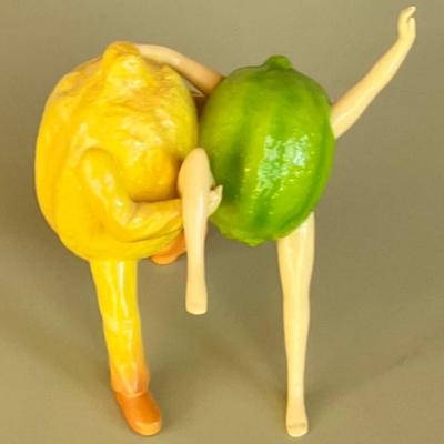 Out Of The Bowl Citrus Resin Sculpture