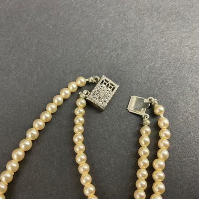 -68- JEWELRY | Multi Strand Cream Colored Pearl Necklaces