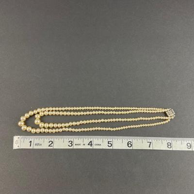 -68- JEWELRY | Multi Strand Cream Colored Pearl Necklaces