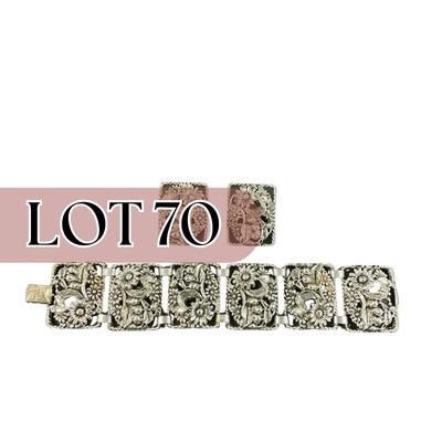 -70- SARAH COVENTRY | Antique Garden Bracelet & Clip Earrings