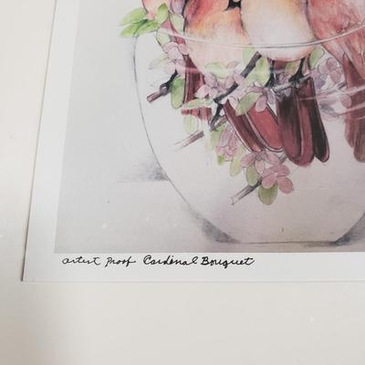 "Cardinal Bouquet" Artist Proof by Jock Ferman (O-KD)