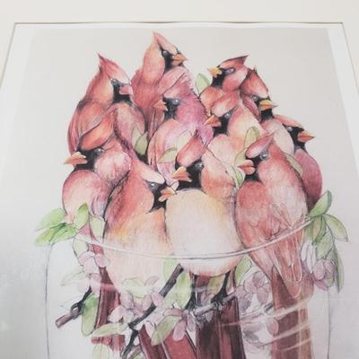 "Cardinal Bouquet" Artist Proof by Jock Ferman (O-KD)