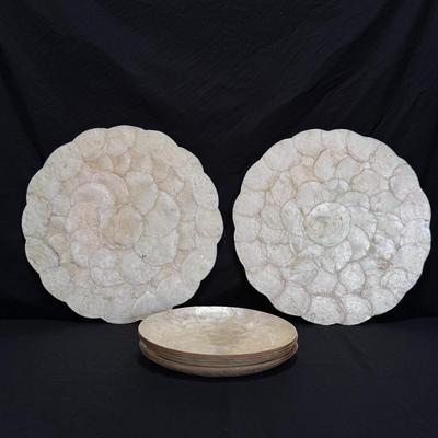 Scalloped Capiz Shell Placemats and Plates (LR-DZ)