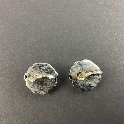 -73- NAPIER | Silver Tone Clip Earrings | Marked