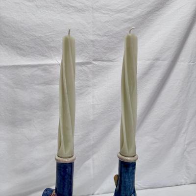 Sicilian Ceramic Candle Sticks by Giacomo Alessi (LR-DZ)