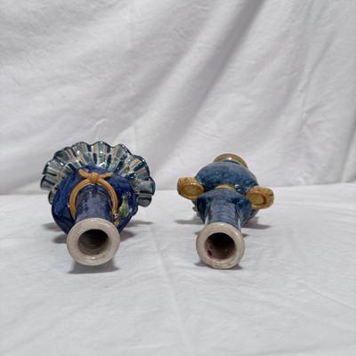 Sicilian Ceramic Candle Sticks by Giacomo Alessi (LR-DZ)