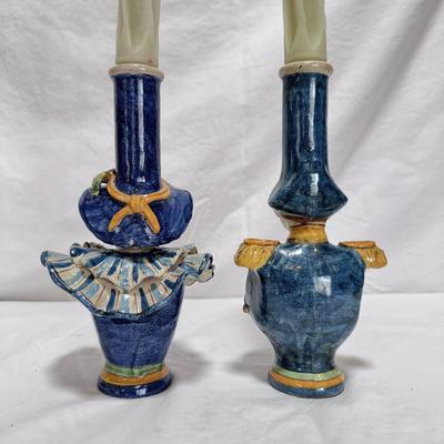Sicilian Ceramic Candle Sticks by Giacomo Alessi (LR-DZ)