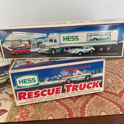 Lot of 3 vintage 90's HESS trucks