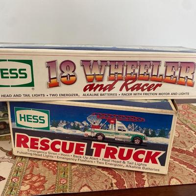 Lot of 3 vintage 90's HESS trucks