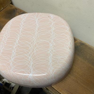 1950s Serendipity Pink and Black Spaghetti Enamel Frypan and Lid