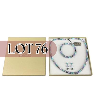 -76- HONORA COLLECTION | New With Packaging Peal Necklace, Earrings, & Bracelet