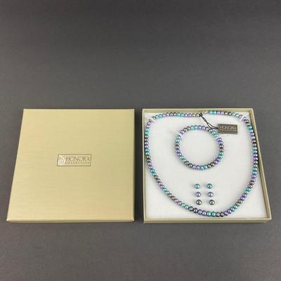 -76- HONORA COLLECTION | New With Packaging Peal Necklace, Earrings, & Bracelet