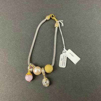 -77- JEWELRY | Superior Sterling/Palladium Bracelet With Charms