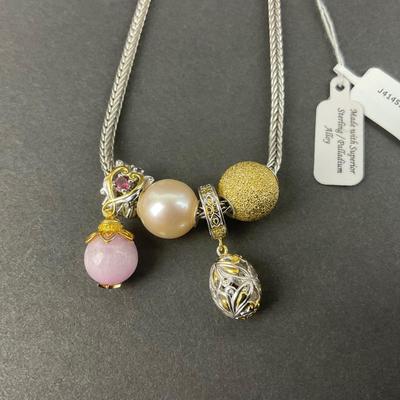 -77- JEWELRY | Superior Sterling/Palladium Bracelet With Charms