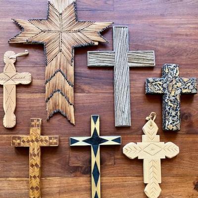 Lot Of Seven Decorative Crosses