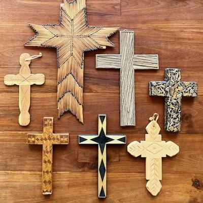 Lot Of Seven Decorative Crosses