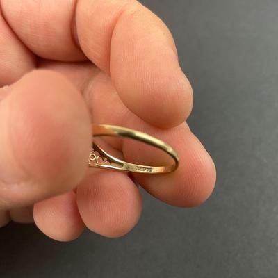 -82- GOLD | 10K PFO Ring With Brown Stone | Marked