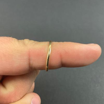 -82- GOLD | 10K PFO Ring With Brown Stone | Marked