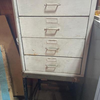 Small filing cabinet on stand