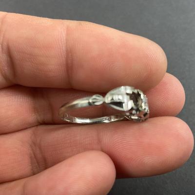 -84- GOLD | 18K White Gold & Diamond Ring | Marked