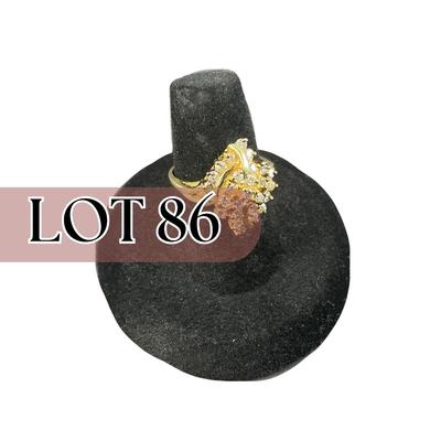 -86- GOLD | 14K Yellow Gold & Diamond Ring | Marked