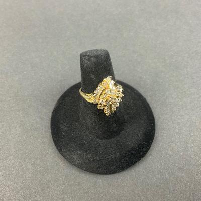 -86- GOLD | 14K Yellow Gold & Diamond Ring | Marked