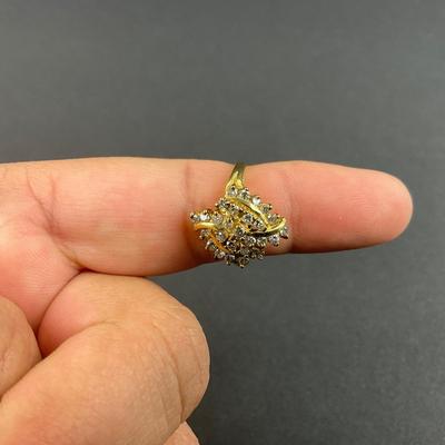 -86- GOLD | 14K Yellow Gold & Diamond Ring | Marked