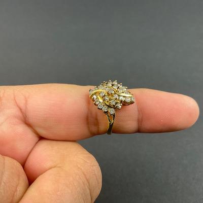 -86- GOLD | 14K Yellow Gold & Diamond Ring | Marked