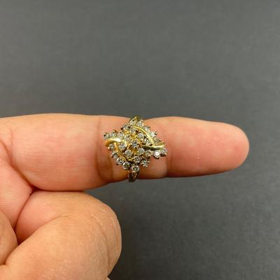 -86- GOLD | 14K Yellow Gold & Diamond Ring | Marked