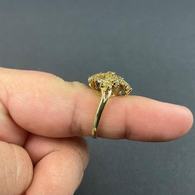 -86- GOLD | 14K Yellow Gold & Diamond Ring | Marked