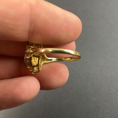 -86- GOLD | 14K Yellow Gold & Diamond Ring | Marked