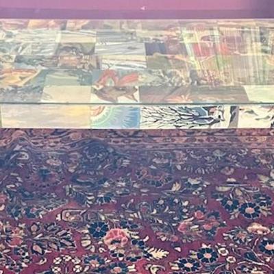 Unique Paint By Numbers Coffee Table With Glass Top