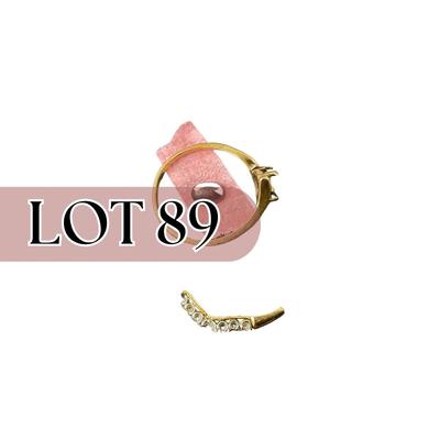 -89- GOLD | 10K Gold Ring With Stone & 14K Gold Broken Piece