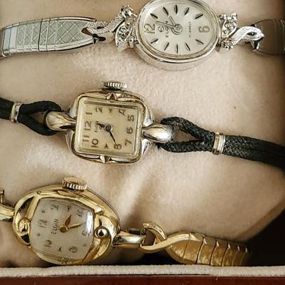 6 Vintage Elgin Ladies Bracelet Watches