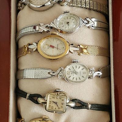6 Vintage Elgin Ladies Bracelet Watches