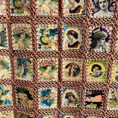 Unique Tapestry Made With Soap Trade Cards Of Women