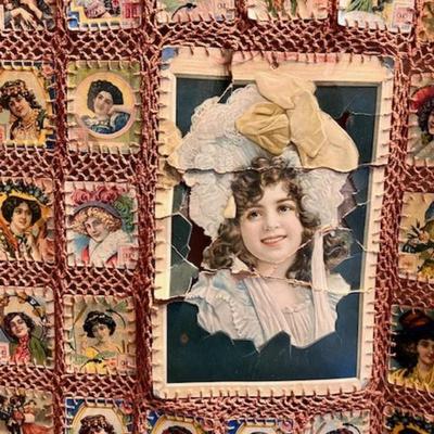 Unique Tapestry Made With Soap Trade Cards Of Women