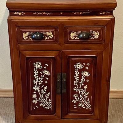 Chinese Elm Rosewood End Table/Night Stand