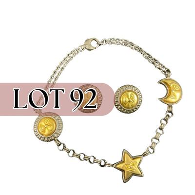 -92- COSTUME | Sun, Moon, & Stars Necklace & Clip Earrings