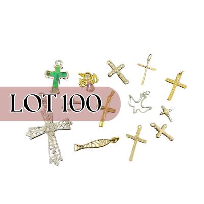 -100- COSTUME JEWELRY | Assortment Of Religious Pendants & Charms