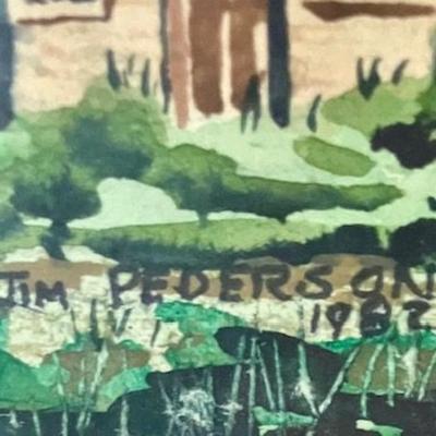 Jim Pederson Framed Original Watercolor