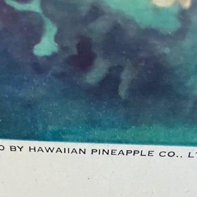 Map Of Hawaiian Islands Dole Pineapple 1950 Framed Print