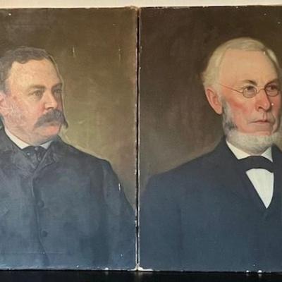 Two Original Portraits 1891 By H.E.C. Peterson