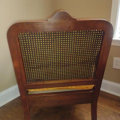 Antique Wooden Arm Chair with Cane Back and Sides