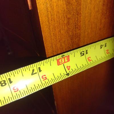 Solid Wood Secretary Cabinet with Key (No Contents Included)