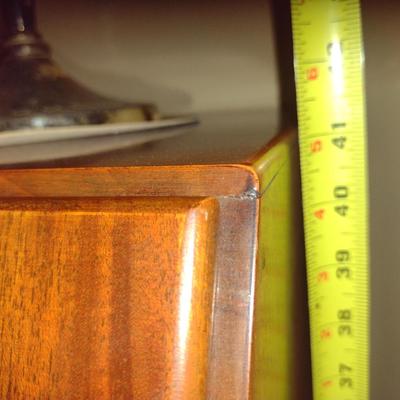 Solid Wood Secretary Cabinet with Key (No Contents Included)