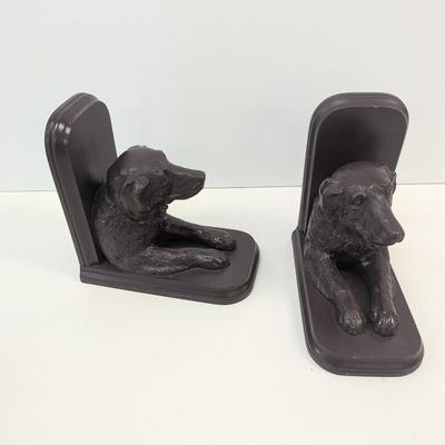 Wooden Dog Bookends