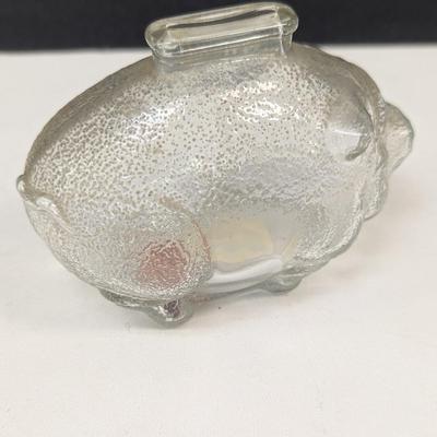Vintage Anchor Hocking Glass Piggy Bank
