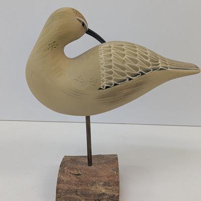 Sandpiper Wood Hand Carved & Painted